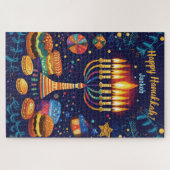 ハッピーハヌカーカスタム文字 ジグソーパズル (横)