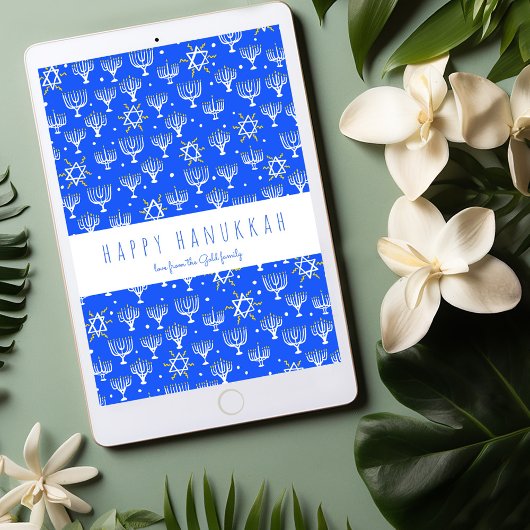 ハッピーハヌカーカスタム(ユダヤ教)メノラーツリーフリーカード シーズンカード