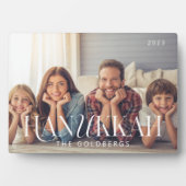 ハッピーハヌカーシンプルモダンシックファミリーフォト フォトプラーク (正面)