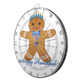 ハッピーハヌカージンジャーブレッドマン（ユダヤ教）メノラー ダーツボード (正面右)