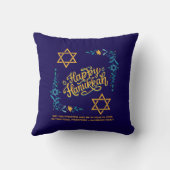 ハッピーハヌカーハヌカー(ユダヤ教の祭り) クッション (裏面)