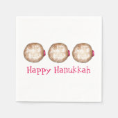 ハッピーハヌカーハヌカー(ユダヤ教の祭り)ゼリードーナスフガニヤ スタンダードカクテルナプキン (正面)