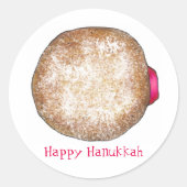 ハッピーハヌカーハヌカー（ユダヤ教の祭り）ゼリードーナスフガニヤ ラウンドシール (正面)