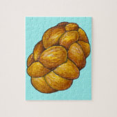 ハッピーハヌカーハヌカー(ユダヤ教の祭り)チャラブレッドローフ ジグソーパズル (縦)