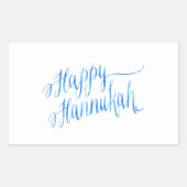 ハッピーハヌカーハヌカー(ユダヤ教の祭り)ハンヌカハヌカ 長方形シール (正面)
