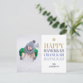 ハッピーハヌカーハヌカー(ユダヤ教の祭り)ホリデーフォトポストカード シーズンポストカード (スタンド正面)
