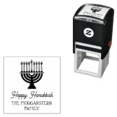 ハッピーハヌカーハヌカー(ユダヤ教の祭り)ライト(ユダヤ教)メノラーファミリー名 セルフインキングスタンプ (インサイチュ)