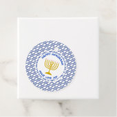 ハッピーハヌカーパーソナライズされた（ユダヤ教）メノラー国旗 フェイバータグ (インサイチュ)