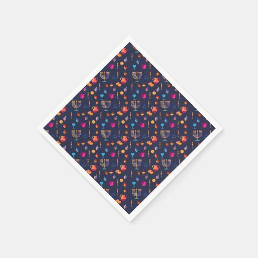 ハッピーハヌカーパーティービューティフルデコレーション スタンダードカクテルナプキン (角)