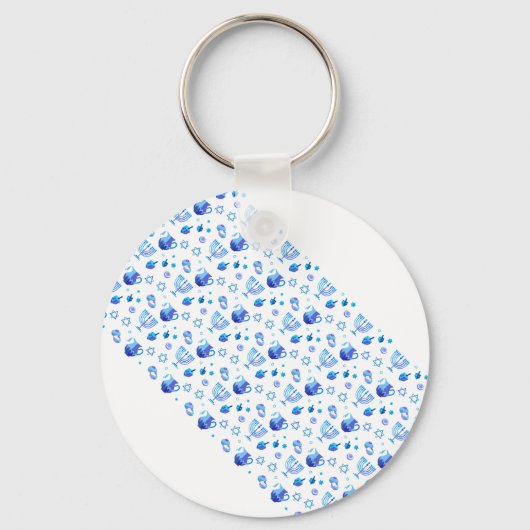 ハッピーハヌカーパーティービューティフルブルー キーホルダー (正面)