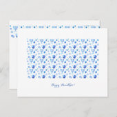 ハッピーハヌカーパーティービューティフルブルー ポストカード (正面/裏面)