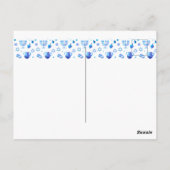 ハッピーハヌカーパーティービューティフルブルー ポストカード (裏面)