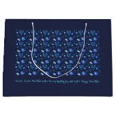 ハッピーハヌカーパーティービューティフルブルー ラージペーパーバッグ (正面)