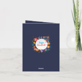 ハッピーハヌカーパーティーフェスティバルのライトビューティフル ノートカード (裏面)