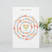 ハッピーハヌカーパーティーフェスティバルのライトビューティフル 便箋 (スタンド正面)