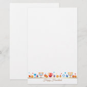 ハッピーハヌカーパーティーフェスティバルのライトビューティフル 便箋 (正面/裏面)