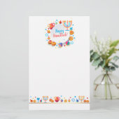 ハッピーハヌカーパーティーフェスティバルのライトビューティフル 便箋 (スタンド正面)