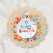 ハッピーハヌカーパーティー美しいヴィンテージ装飾 フェイバータグ (正面)