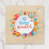 ハッピーハヌカーパーティー美しいヴィンテージ装飾 フェイバータグ (裏面)