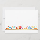 ハッピーハヌカーパーティー美しい装飾、ユダヤ人 サンキューカード (裏面)