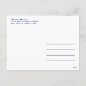 ハッピーハヌカーフェスティバルウォーター色（ユダヤ教）メノラー写真 シーズンポストカード (裏面)