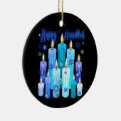 ハッピーハヌカーフェスティバルオブライトスターオブデイビッド セラミックオーナメント (右)
