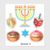 ハッピーハヌカーフェスティバルパーティーホリデーシンボル シール (シート)