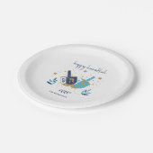 ハッピーハヌカーフローラドレデル ペーパープレート (アングル)