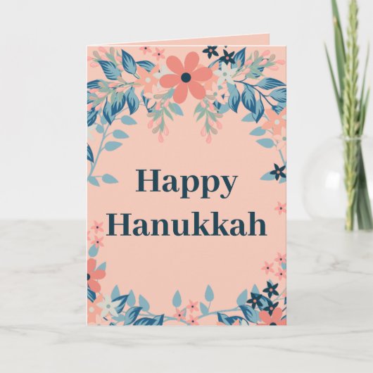 ハッピーハヌカーフローラピンクアンドブルー シーズンカード (正面)