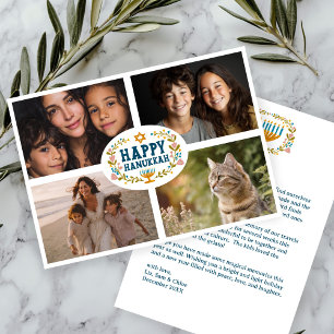ハッピーハヌカーフローラリースカスタム（ユダヤ教）メノラー写真 シーズンカード