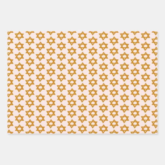 ハッピーハヌカーフローラリースユダヤ教ホリデーセット ラッピングペーパーシート (正面2)