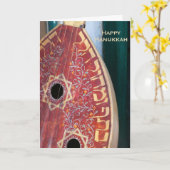 ハッピーハヌカーミュージカル楽器シーズングリーティング カード (黄色い花)