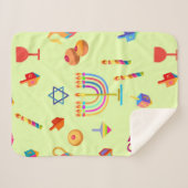 ハッピーハヌカー休日の装飾記号 シェルパブランケット (正面(横))