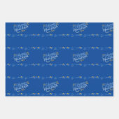 ハッピーハヌカー包装シート3違うデザイン ラッピングペーパーシート (正面2)