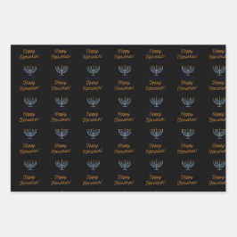 ハッピーハヌカー包装シート3違うデザイン ラッピングペーパーシート