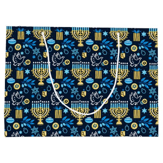 ハッピーハヌカー抱き枕 ラージペーパーバッグ (裏面)