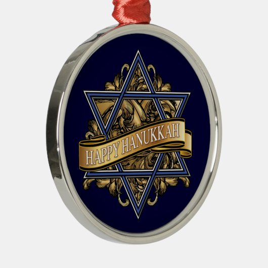 ハッピーハヌカー星のダビデ メタルオーナメント (右)