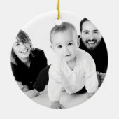 ハッピーハヌカー水彩家族写真 セラミックオーナメント (裏面)