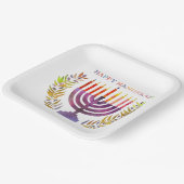 ハッピーハヌカー紙プレート ペーパープレート (傾斜あり)