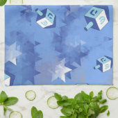 ハッピーハヌカー落ちる星と夢 キッチンタオル (折り畳み)