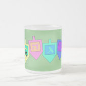 ハッピーハヌカー語（ヘブライ語） フロストグラスマグカップ (中央)