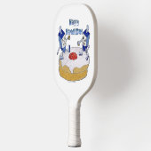 ハッピーハヌカー踊りドレイデルスオンドーナツ ピックルボールラケット (左)