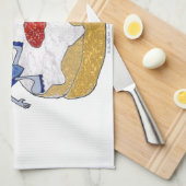 ハッピーハヌカー踊りドレイドスジェリードーナツ キッチンタオル (四つ折り)