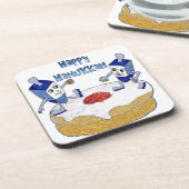 ハッピーハヌカー踊りドレイドスジェリードーナツ コースター (左側)