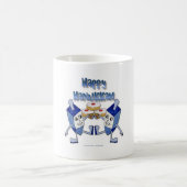 ハッピーハヌカー踊りドレイドスジェリードーナツ コーヒーマグカップ (中央)