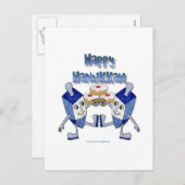 ハッピーハヌカー踊りドレイドスジェリードーナツ シーズンポストカード (正面/裏面)