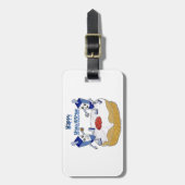 ハッピーハヌカー踊りドレイドスジェリードーナツ ラゲッジタグ (正面縦)