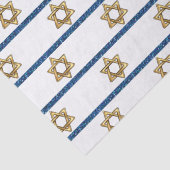 ハッピーハヌカー金ゴールドスターオブデイビッドホワイトブルー 薄葉紙 (詳細)
