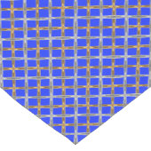 ハッピーハヌカー金ゴールド、シルバー、ブルーレース ショートテーブルランナー (コーナー)