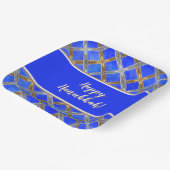 ハッピーハヌカー金ゴールド、シルバー、ホワイトレース ペーパープレート (傾斜あり)